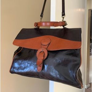 Rare Italian IPONTI leather handbag/messenger bag